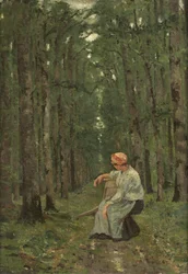 Mujer en el bosque
